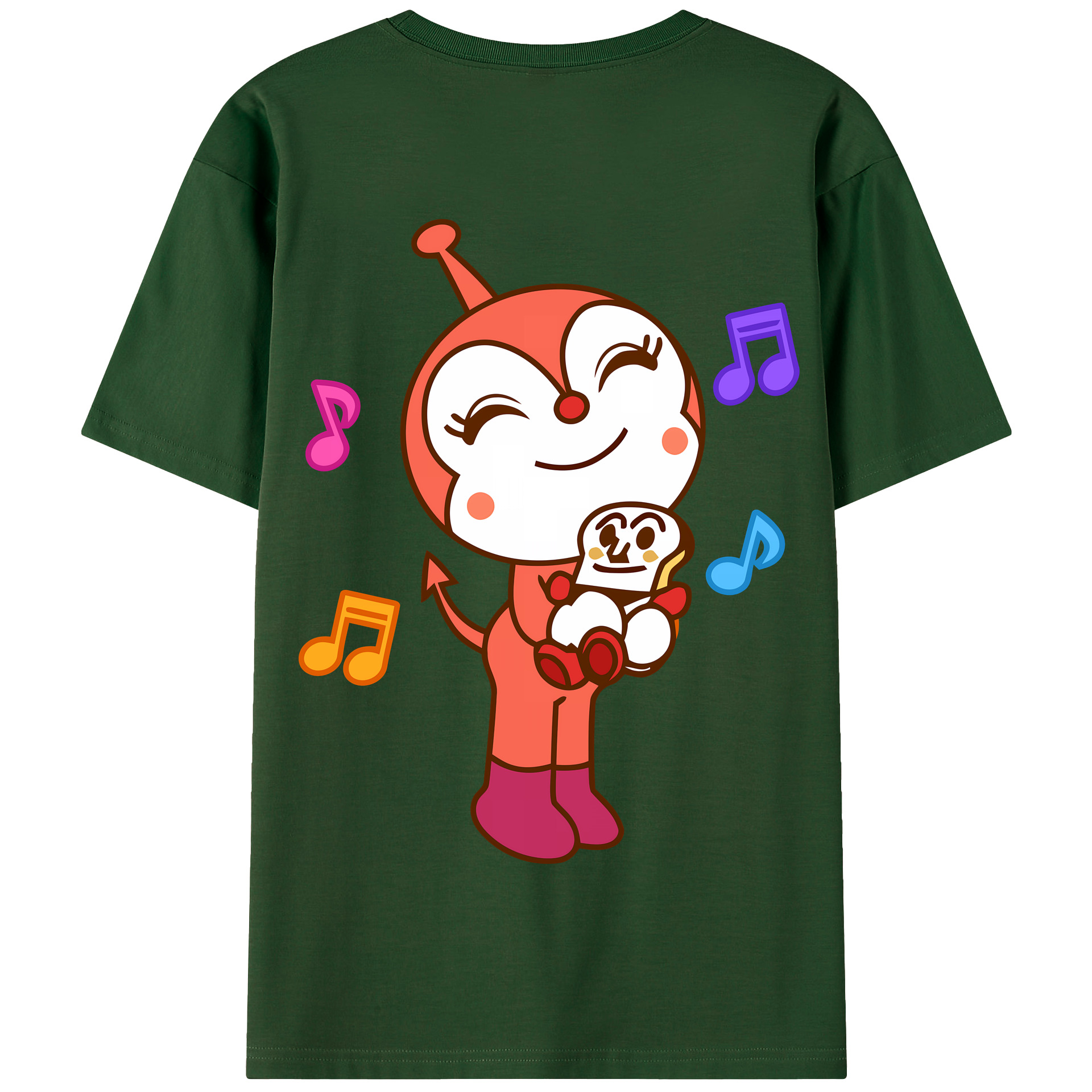 （画像用） アンパンマン Anpanman 綿100％半袖Tシャツ（背面プリント）